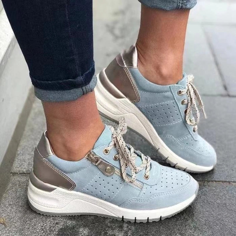 Ergo - Damen-Sneaker mit breiter Zehenbox und Schnürung