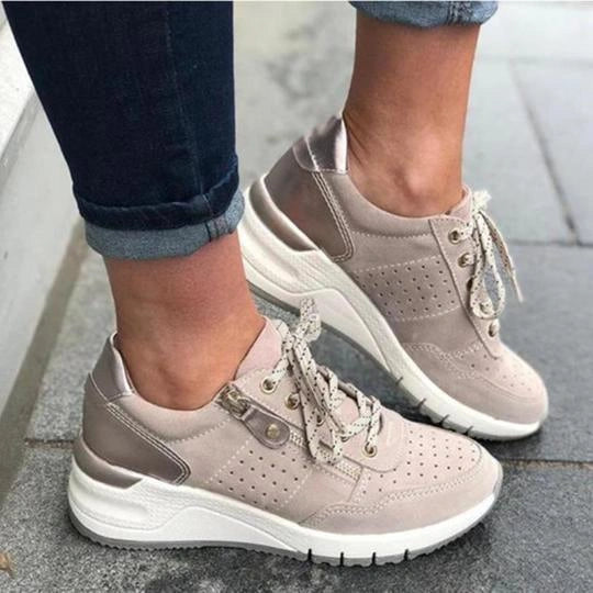 Ergo - Damen-Sneaker mit breiter Zehenbox und Schnürung