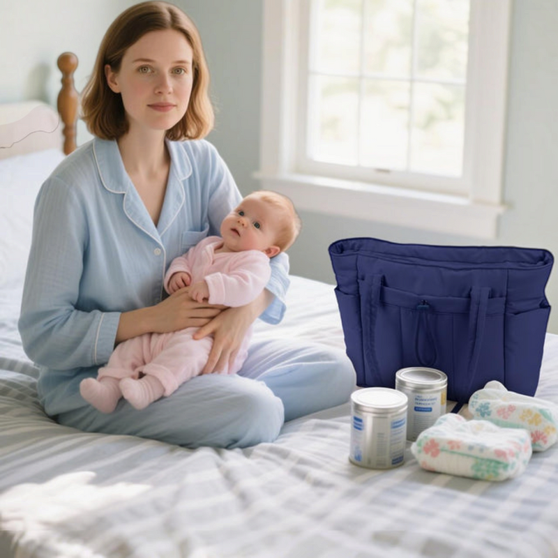 QuiltCarry - Gesteppte Tragetasche mit Laptopfach und Becherhalter