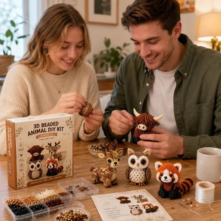 Beadbeast - 3D-Bastelset für Tiere mit Perlen und Anleitung