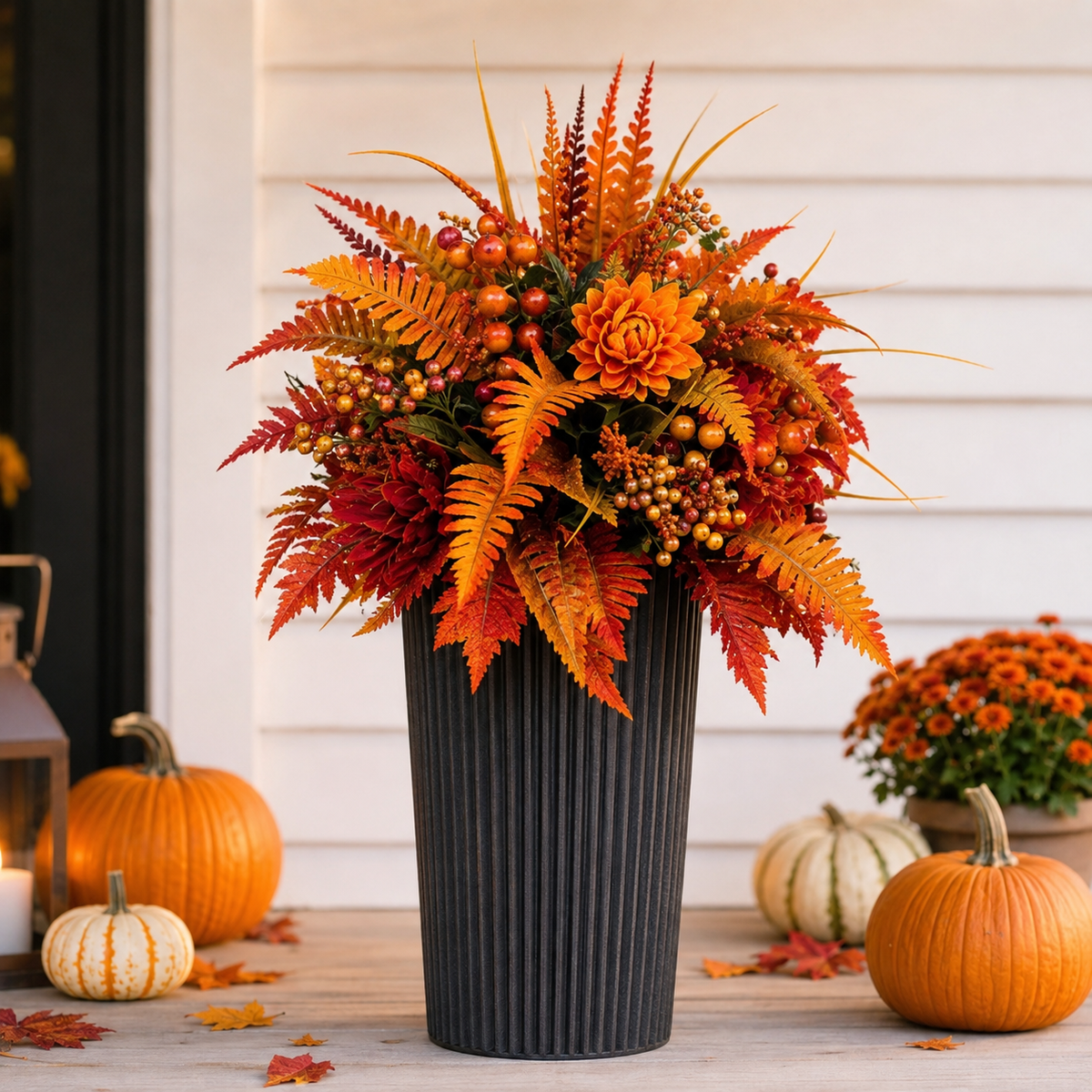 Fallpetal - Herbstliches Dekorations-Blumenarrangement für Innen und Außen