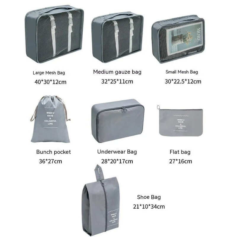 Koffer Organizer Set 7–10 Teilig mit Packwürfeln
