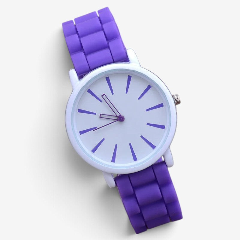 Dialvex - Armbanduhr mit minimalistischem Zifferblatt und Silikonarmband