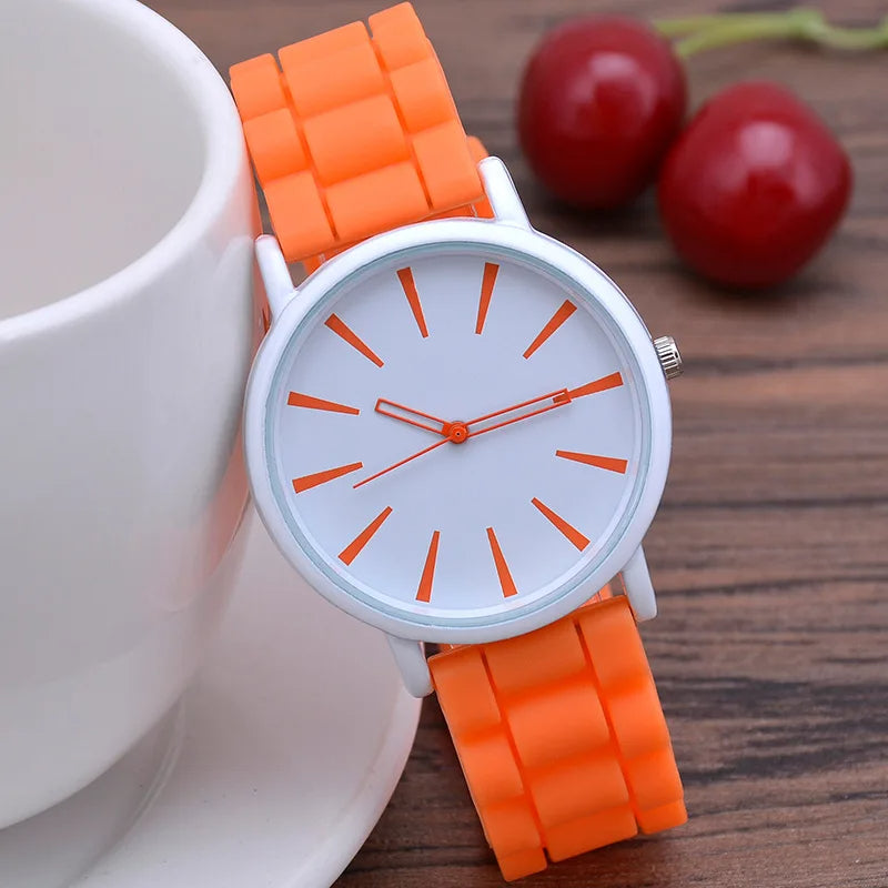 Dialvex - Armbanduhr mit minimalistischem Zifferblatt und Silikonarmband
