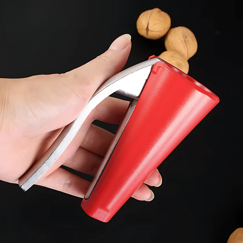 Nussknacker mit Hebelmechanismus für müheloses Öffnen harter Nussschalen | 1+1 GRATIS