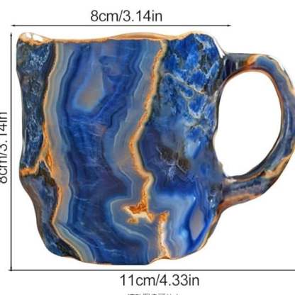 Kristall Kaffee Tasse mit einzigartigem Mineral Design