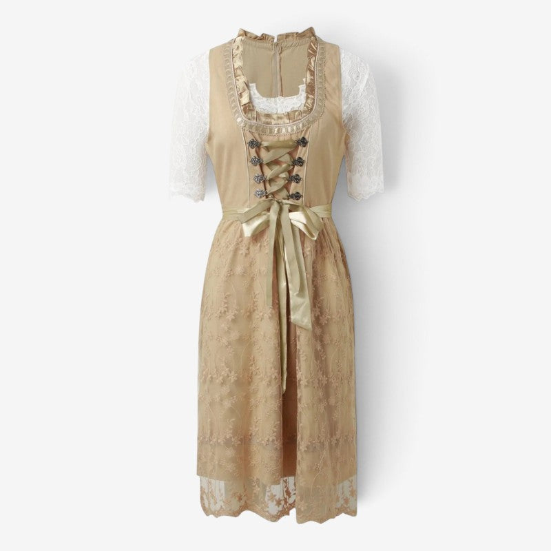 Damen-Dirndl mit floraler Miederstickerei