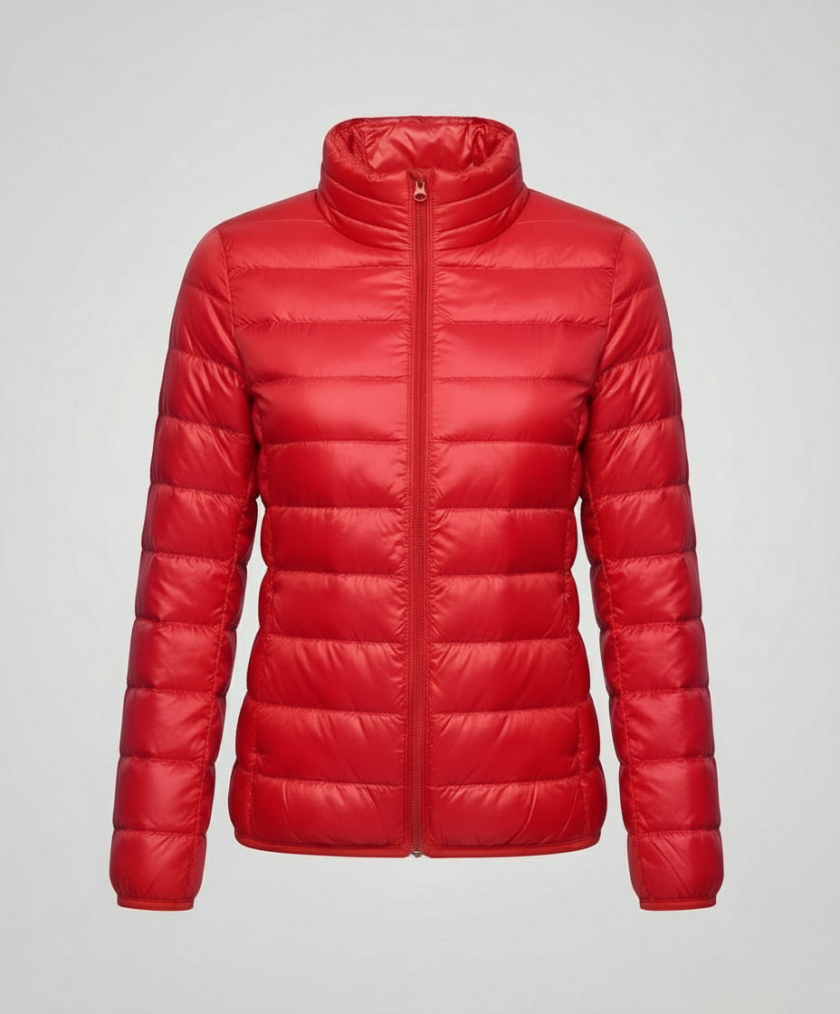 Quilzipper - Damenjacke mit Steppmuster und elastischen Bündchen