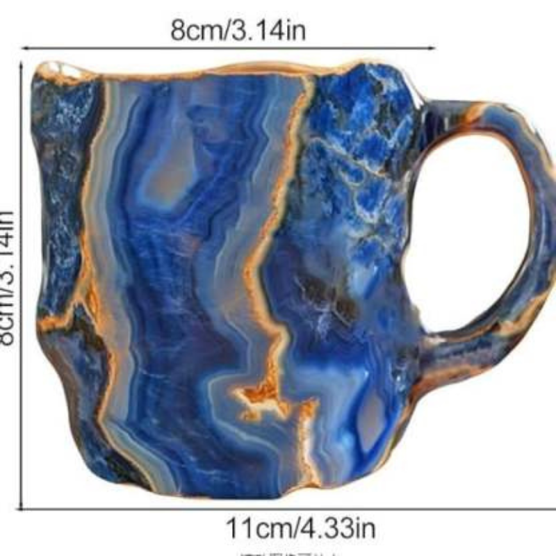 Kristall Kaffee Tasse mit einzigartigem Mineral Design