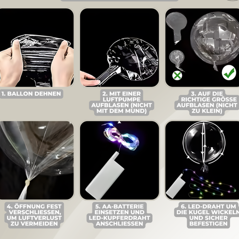 LED Luftballon Beleuchtung Set 10 Stück | 5+5 GRATIS