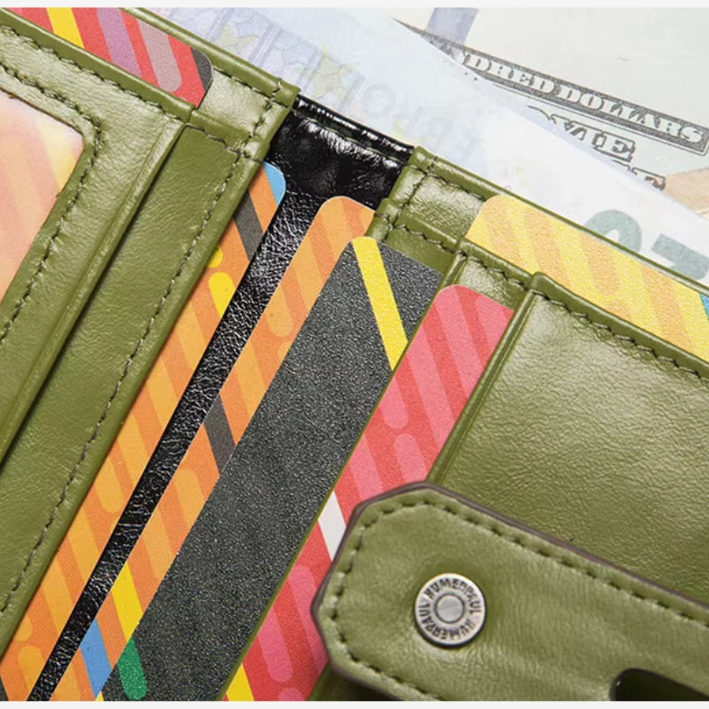 Karl – Geldbörse mit Kettenriemen und Doppelreißverschlussfach