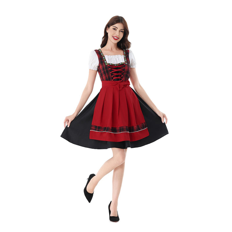 Apronvale - Dirndl für Damen mit Kariertes Mieder