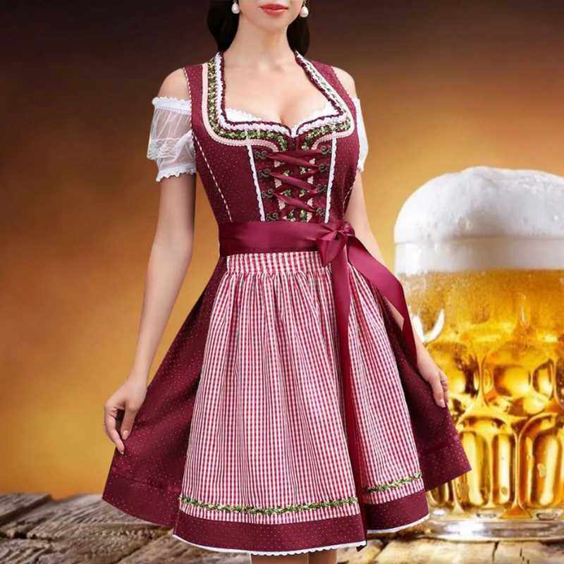 Damen-Dirndl mit besticktem Mieder