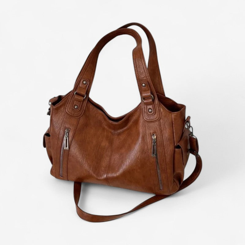 Aurora – Schultertasche mit Doppelgriffen und Reißverschlusstaschen