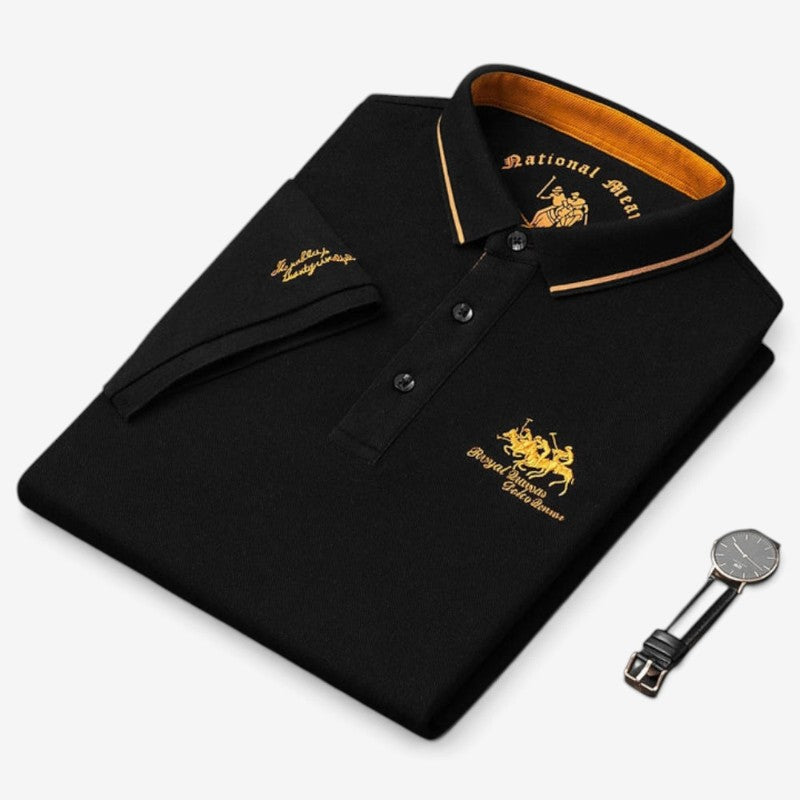 Polnex - Herren-Poloshirt mit kurzen Ärmeln und Knopfleiste