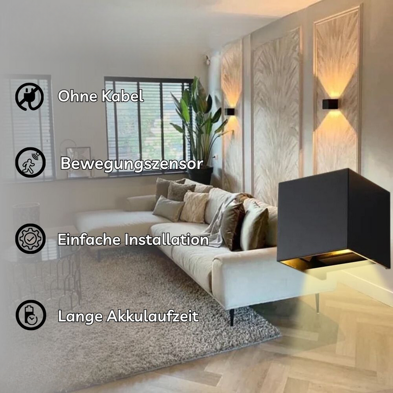 Lumos - Kabellose LED-Wandlampe für Innenbeleuchtung mit Sensor