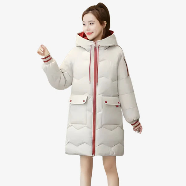 Lieke – Langärmlige Kapuzenjacke mit Taschen und Reißverschluss