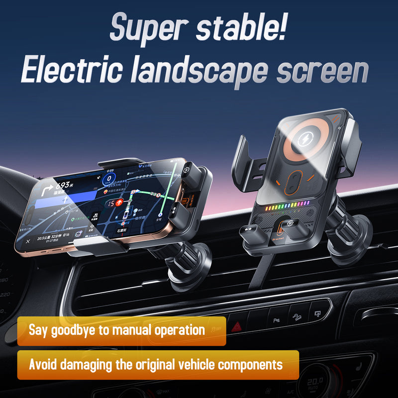 Auto Handyhalter mit kabellosem Schnellladen & automatischer Drehung