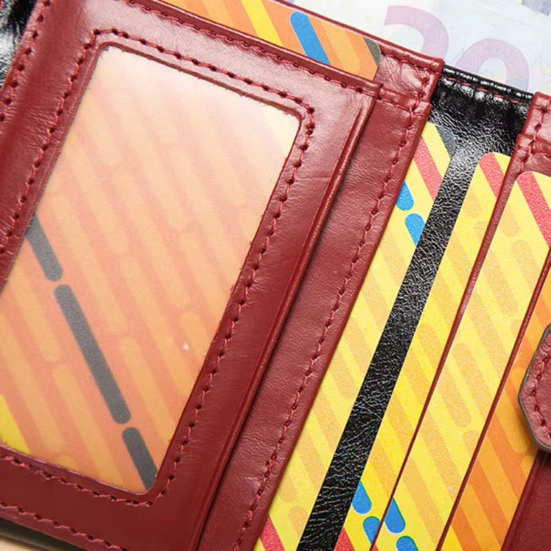 Karl – Geldbörse mit Kettenriemen und Doppelreißverschlussfach