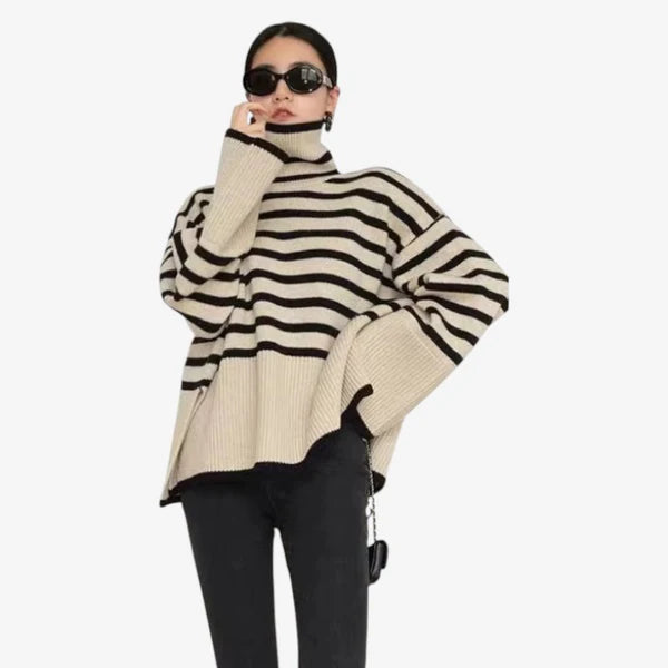 Noor – Oversize-Pullover mit langen Ärmeln und Rollkragen