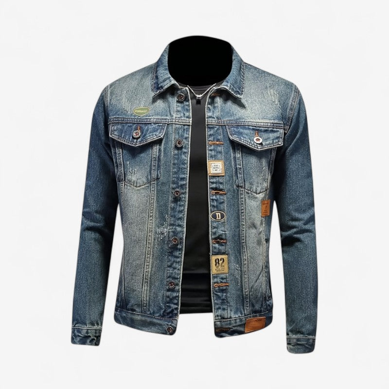 Henrik – Langarmjacke mit klassischem Kragen und Taschen