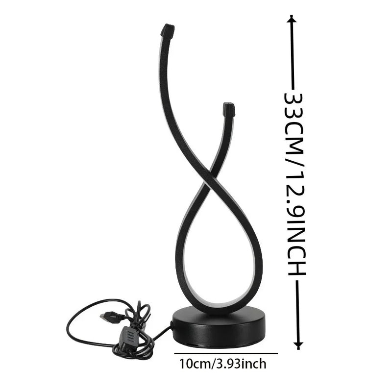 Dimmbare LED Tischlampe 3 Lichtfarben modernes Design