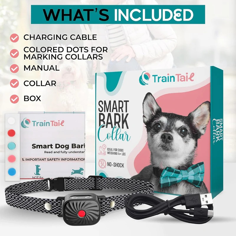 Antibellhalsband für kleine Hunde mit Ton & Vibration