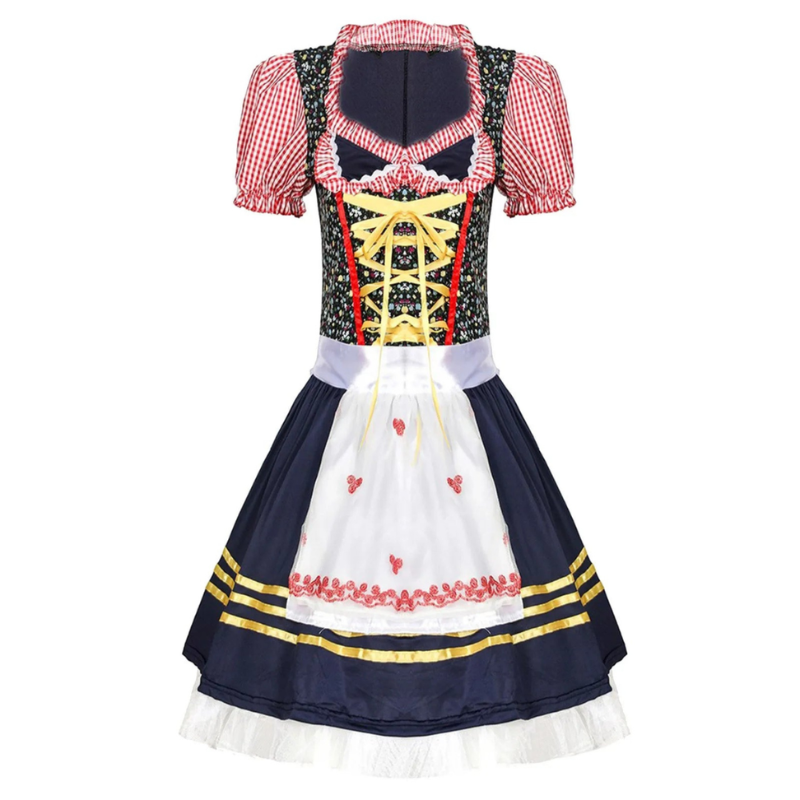 Elegantes Damen-Dirndl mit hohem Ausschnitt