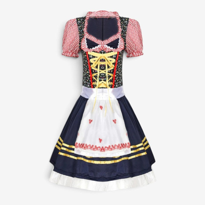 Elegantes Damen-Dirndl mit hohem Ausschnitt
