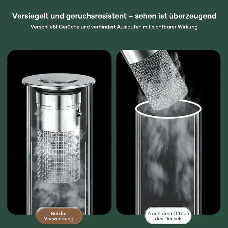 Abflussfilter Edelstahl mit Haarfänger & Geruchsverschluss