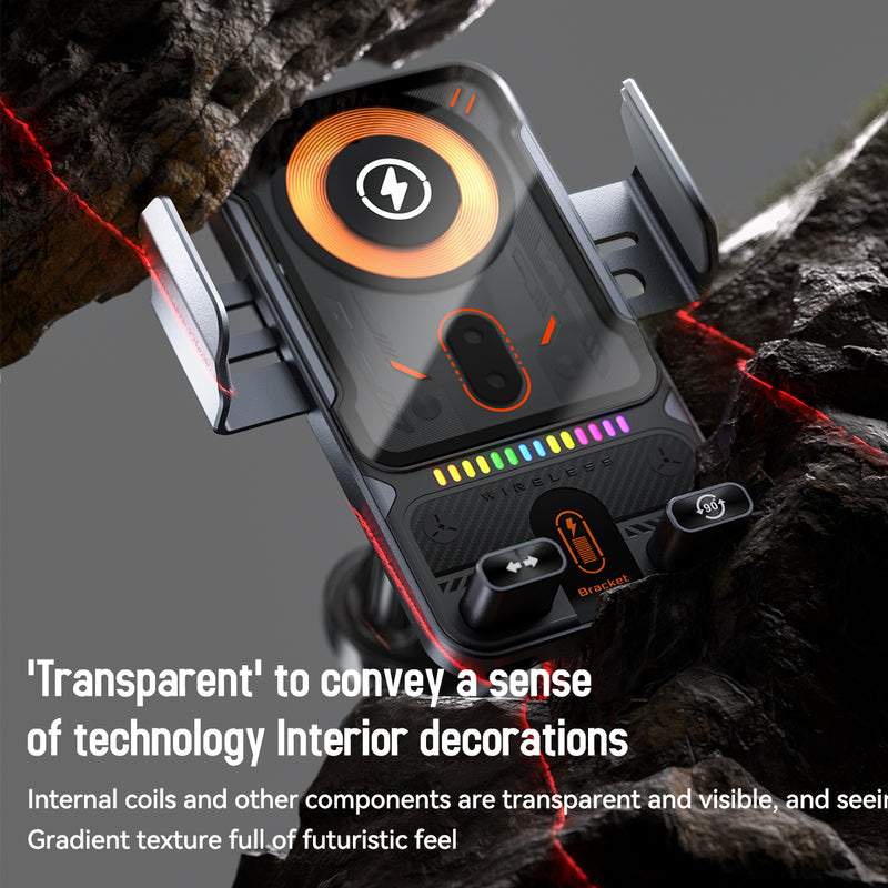 Auto Handyhalter mit kabellosem Schnellladen & automatischer Drehung
