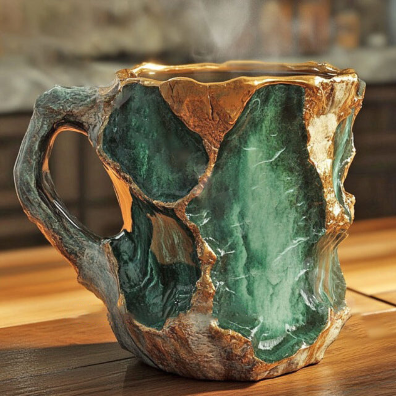 Kristall Kaffee Tasse mit einzigartigem Mineral Design