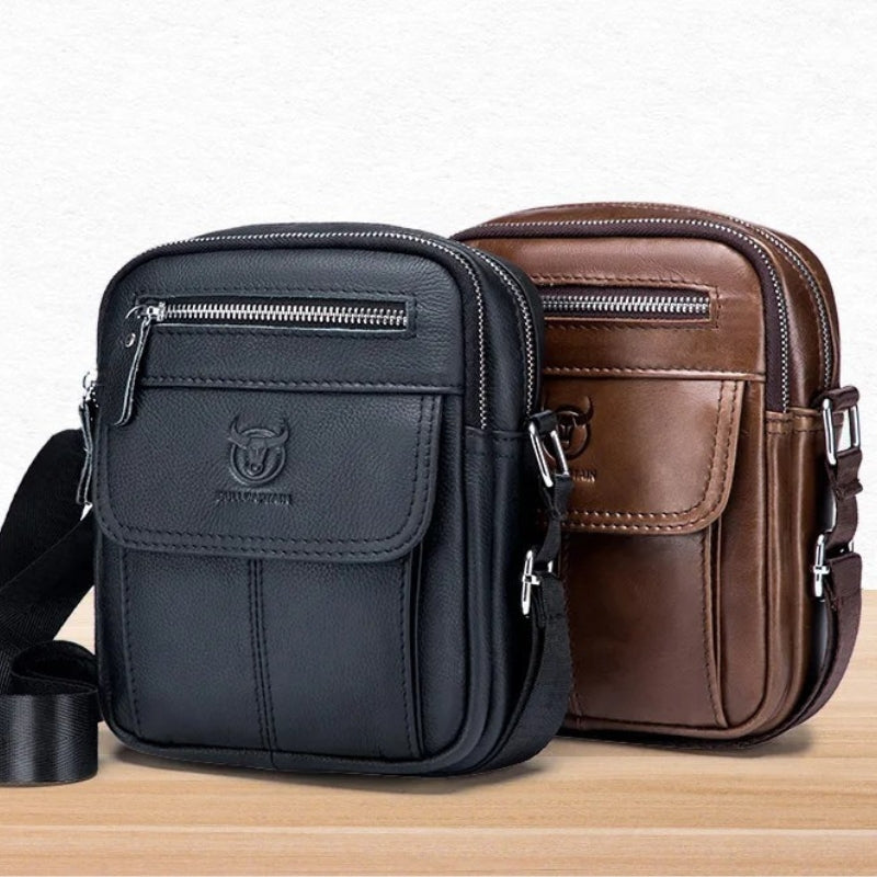 Evander – Schultertasche mit verstellbaren Riemen und mehreren Reißverschlusstaschen