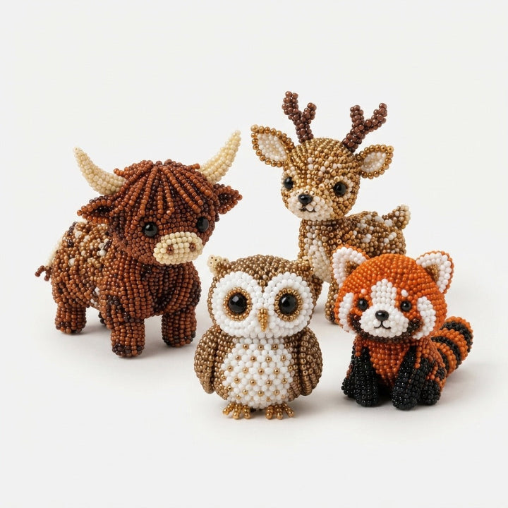 Beadbeast - 3D-Bastelset für Tiere mit Perlen und Anleitung