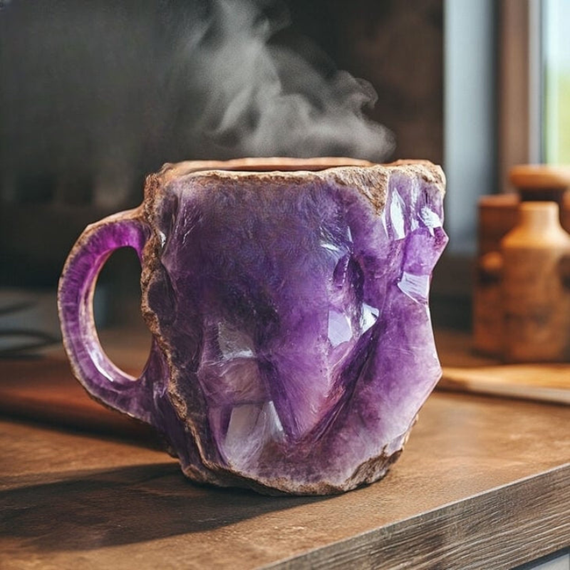 Kristall Kaffee Tasse mit einzigartigem Mineral Design