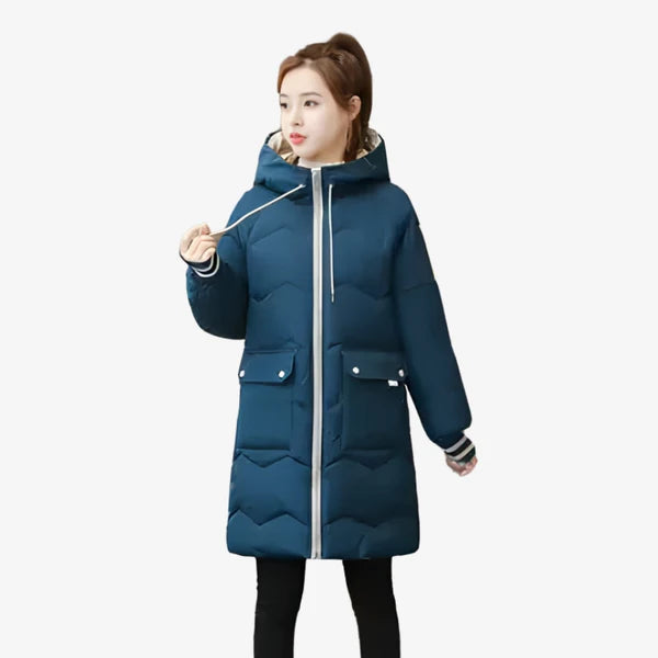 Lieke – Langärmlige Kapuzenjacke mit Taschen und Reißverschluss