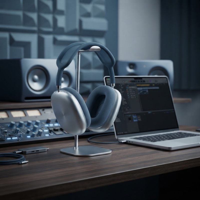 Audiozen - Kabellose Over-Ear-Kopfhörer mit Mesh-Kopfbügel und strukturierten Ohrmuscheln