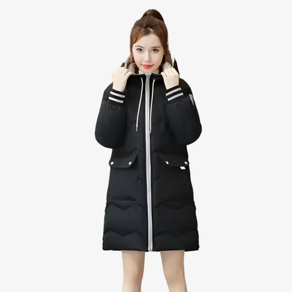 Lieke – Langärmlige Kapuzenjacke mit Taschen und Reißverschluss