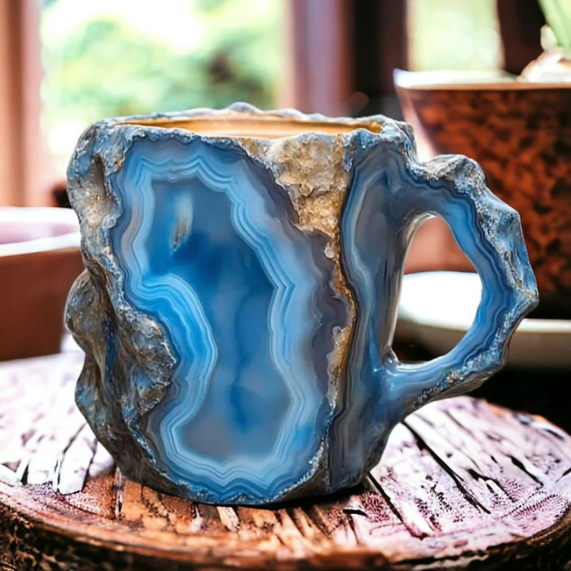 Kristall Kaffee Tasse mit einzigartigem Mineral Design