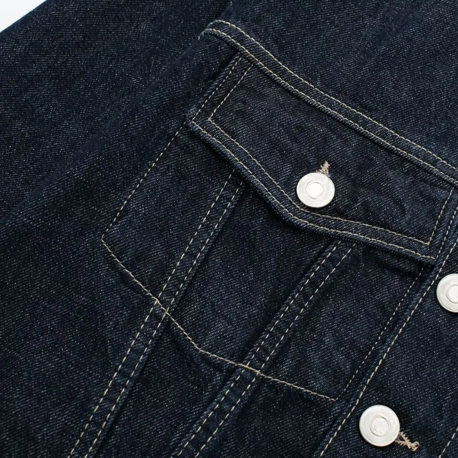 Lea | Streetwear-Denim-Set mit Cropped Jacke und Weiten Hosen