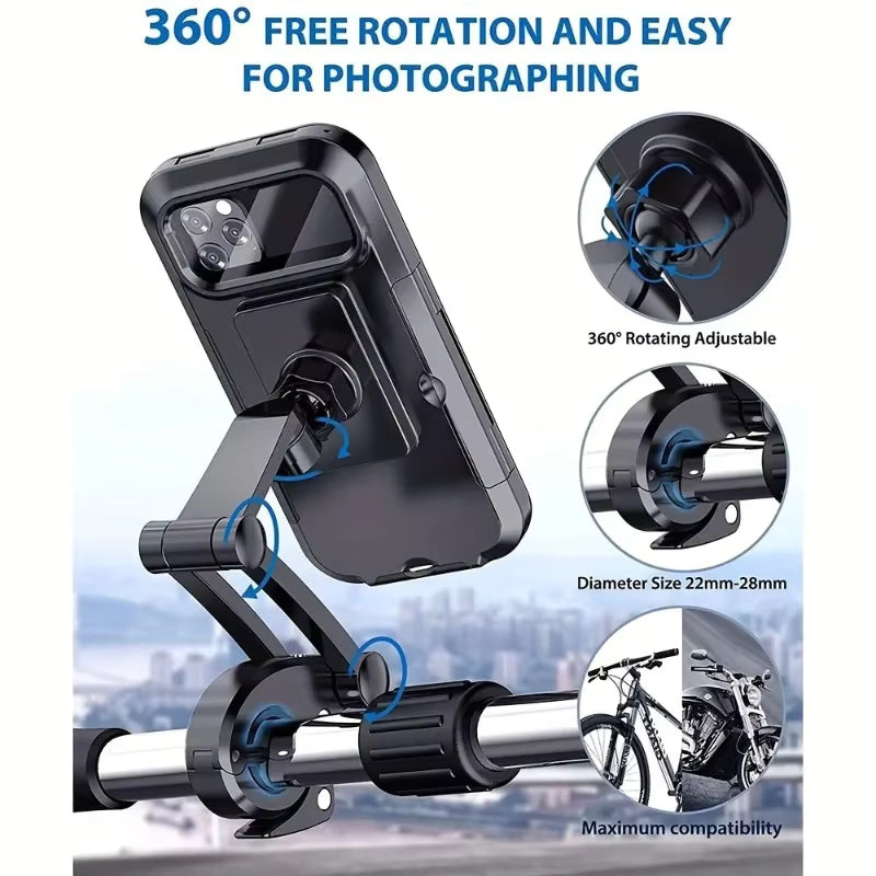 Fahrrad Handyhalter wasserdicht mit 360° Drehung