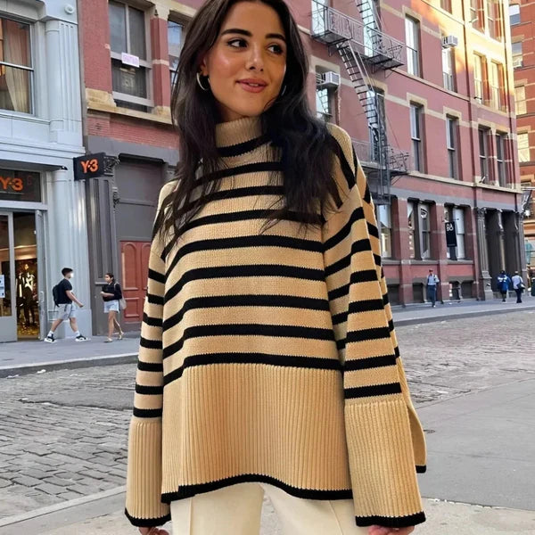 Noor – Oversize-Pullover mit langen Ärmeln und Rollkragen