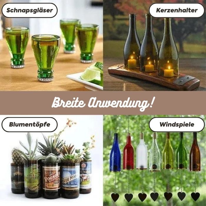 Glazix - Glasflaschenschneider für kreative Handarbeiten