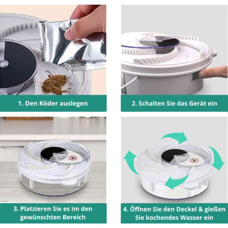 Fliegenfalle mit Rotation & Köderkammern