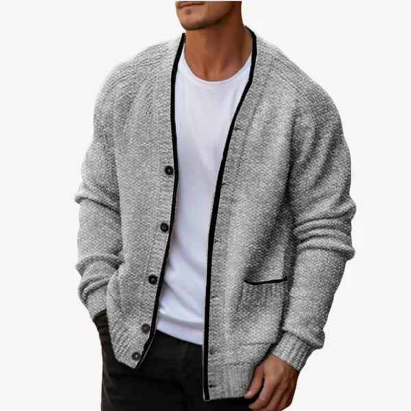 Sjoerd – Langarm-Cardigan mit Knöpfen und Taschen