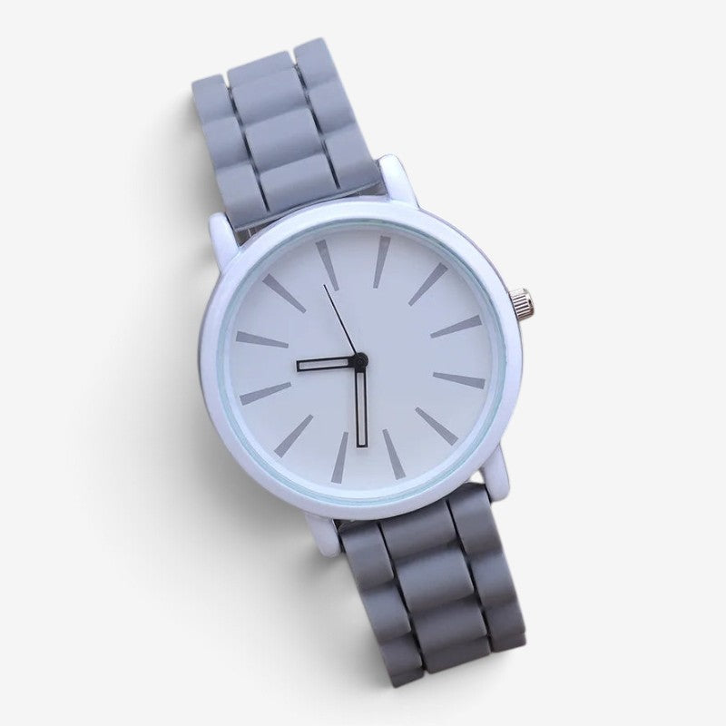 Dialvex - Armbanduhr mit minimalistischem Zifferblatt und Silikonarmband