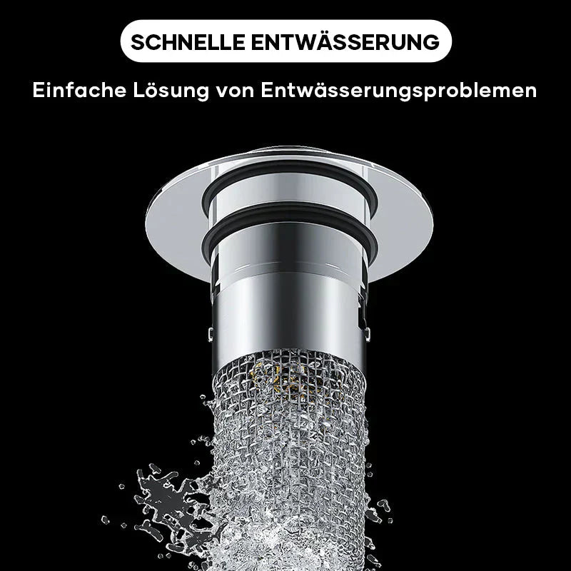 Abflussfilter Edelstahl mit Haarfänger & Geruchsverschluss