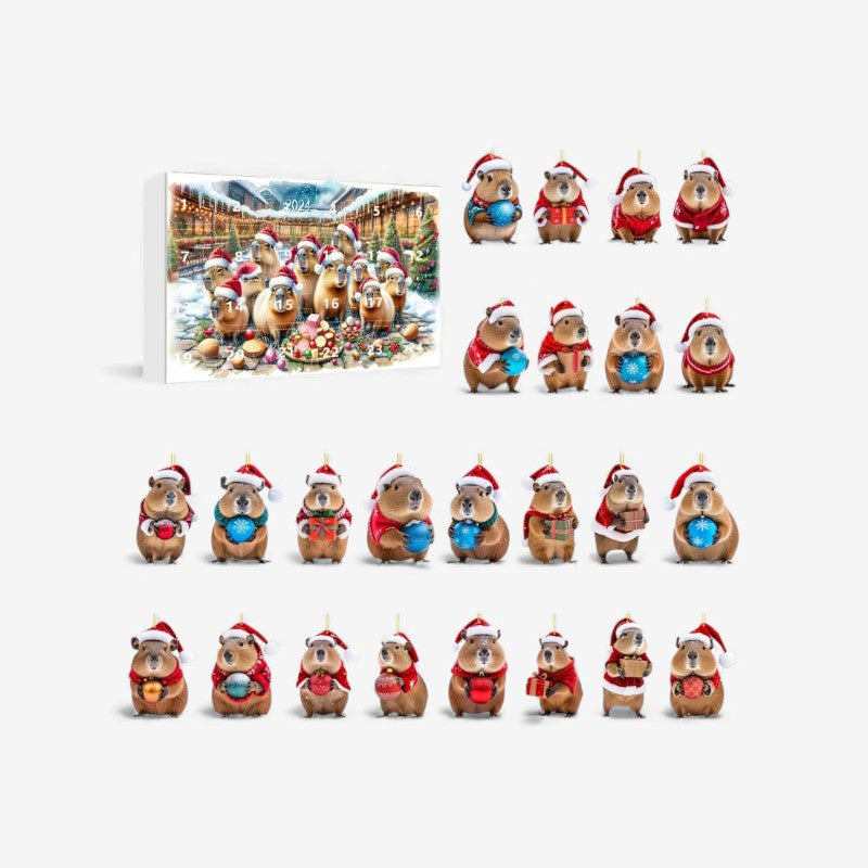 CapyNoel - Adventskalender mit Capybara-Figuren für Weihnachten