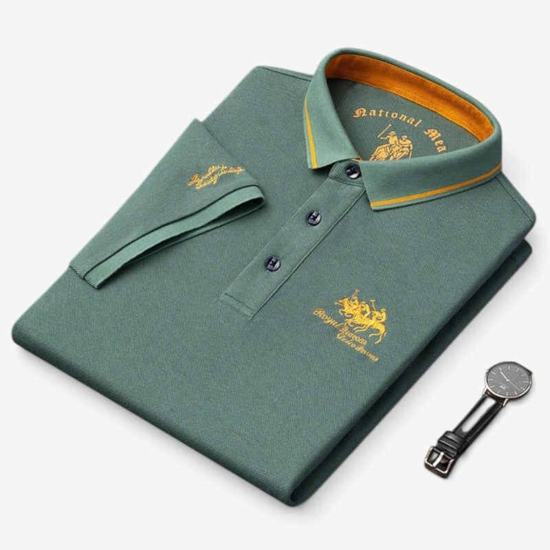 Polnex - Herren-Poloshirt mit kurzen Ärmeln und Knopfleiste