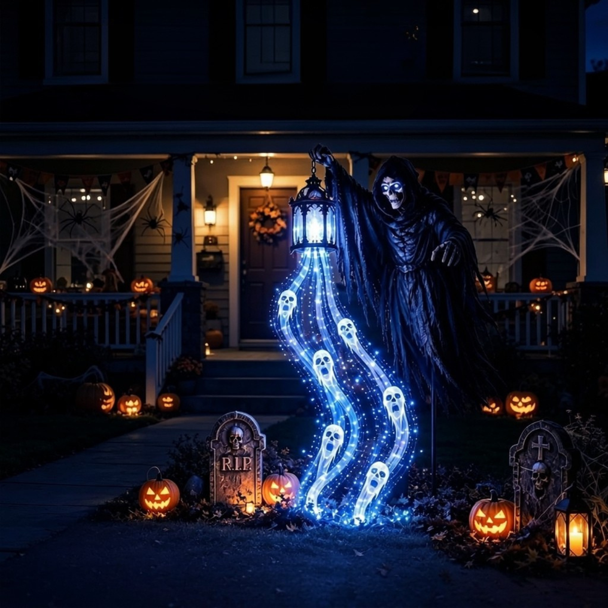 Hallowlume - Halloween Gartenleuchte mit Reaper-Design